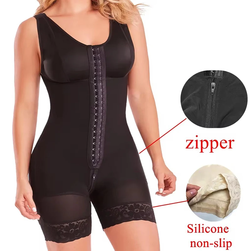 Full Body Shapers High Compression Shapewear Girdles With Brooches Bust For Postpartum Slimming Sheath Belly Fajas Colombianas