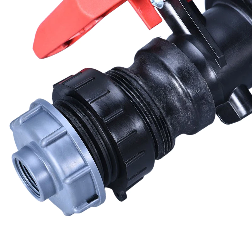 IBC Suitcase Adapter for Schutz Valve Tank Connector Plastic Black Size 62mm to 60 Compatible with External Pipes