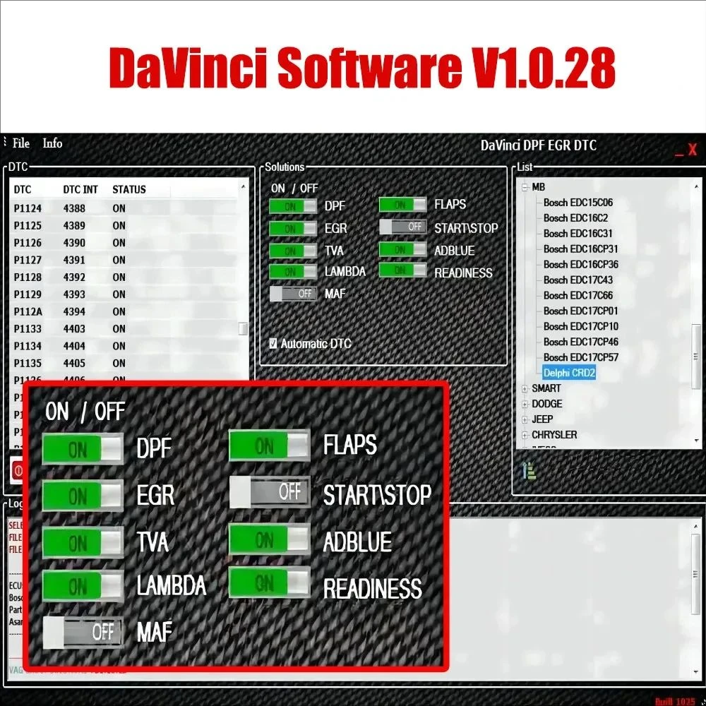 2024 Davinci 1.0.28 PRO CHIPTUNING REMAPPING DAVINCI REMAP Repair Software Support Win 7/10/11 Davinci 1.0.30 Work on KESS/KTAG