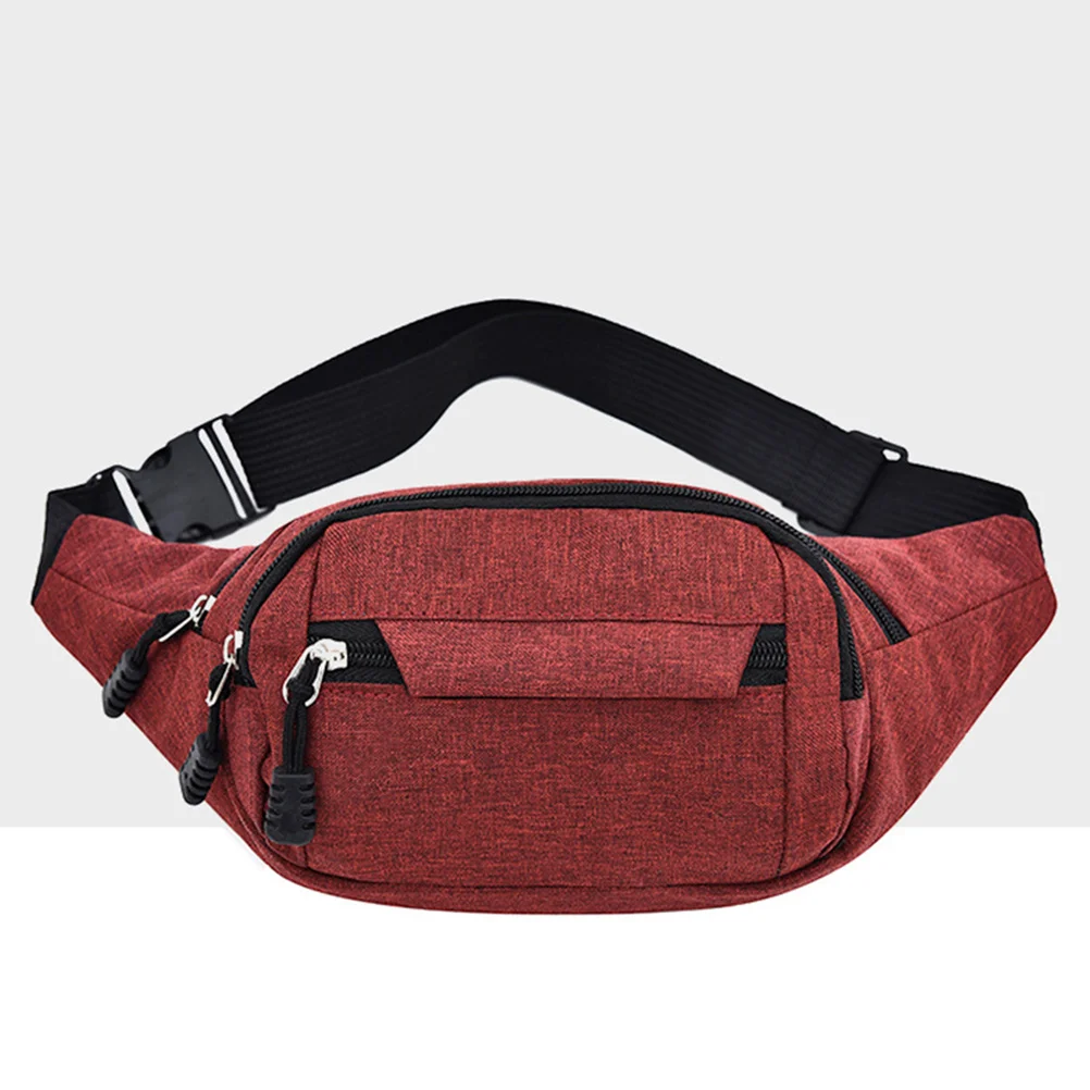 Ceinture de course réglable Durable, sac de taille de sport rouge, porte-clé de téléphone de grande capacité pour hommes, sac de taille de voyage en plein air pour hommes