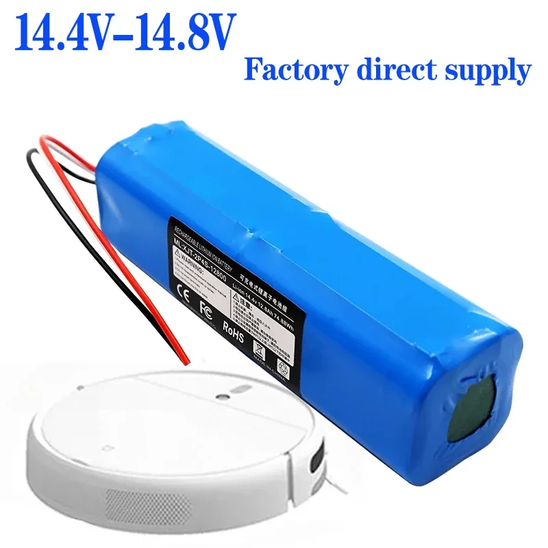 

lithium battery 12800mAh Rechargeable for XiaoMi Lydsto R1 Viomi S9 Roidmi Eve Plus Robot Vacuum Cleaner Battery Pack18650