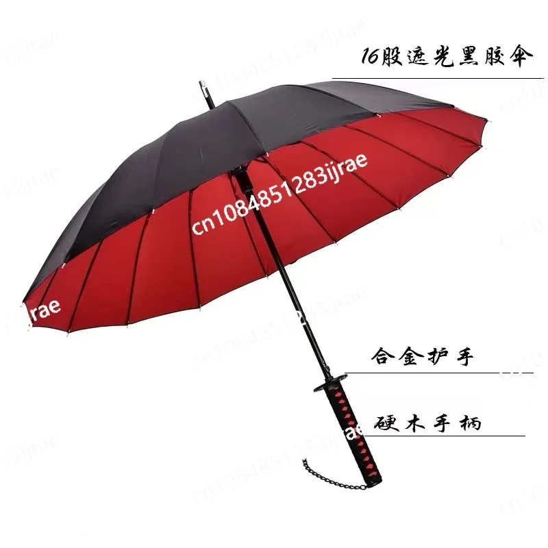 

Three Fold Samurai Windproof Sword Katana Japanese Ninja-like Sun Rain Straight Umbrella Diameter95cm /37Inches 1 Or 2 People