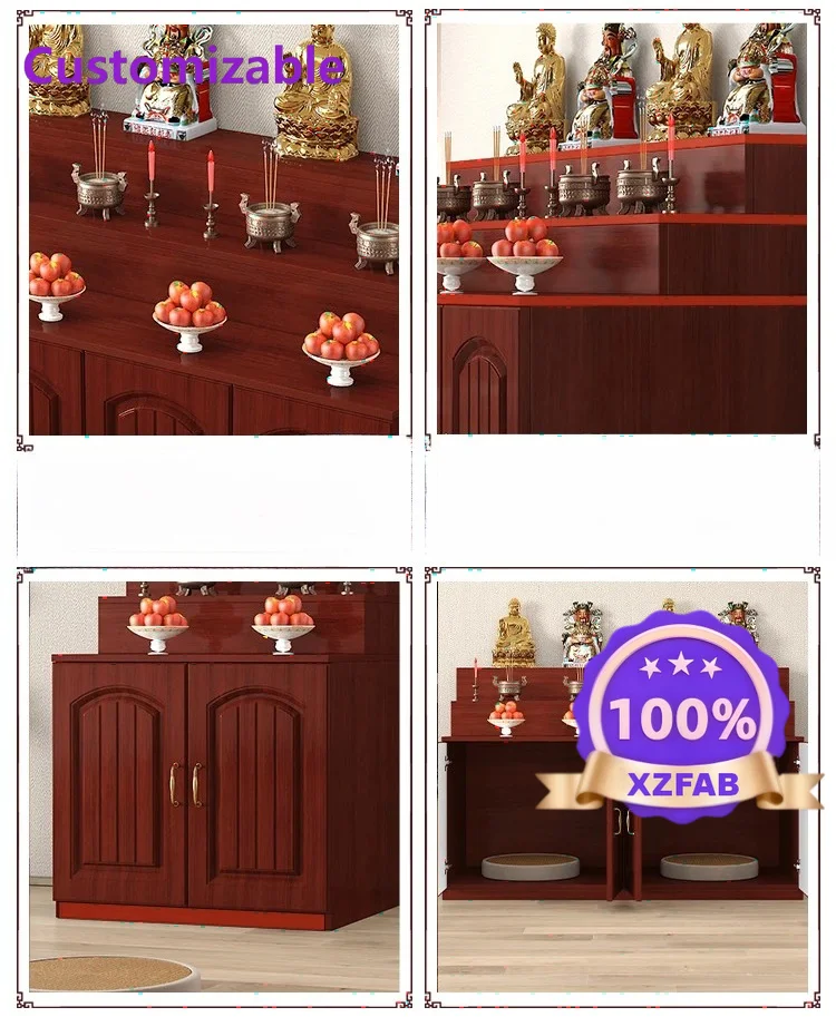 Factory Direct 2026 New Chinese-style shrine for the god of wealth, Guanyin, Buddhist shrine offering platform, Buddha statue