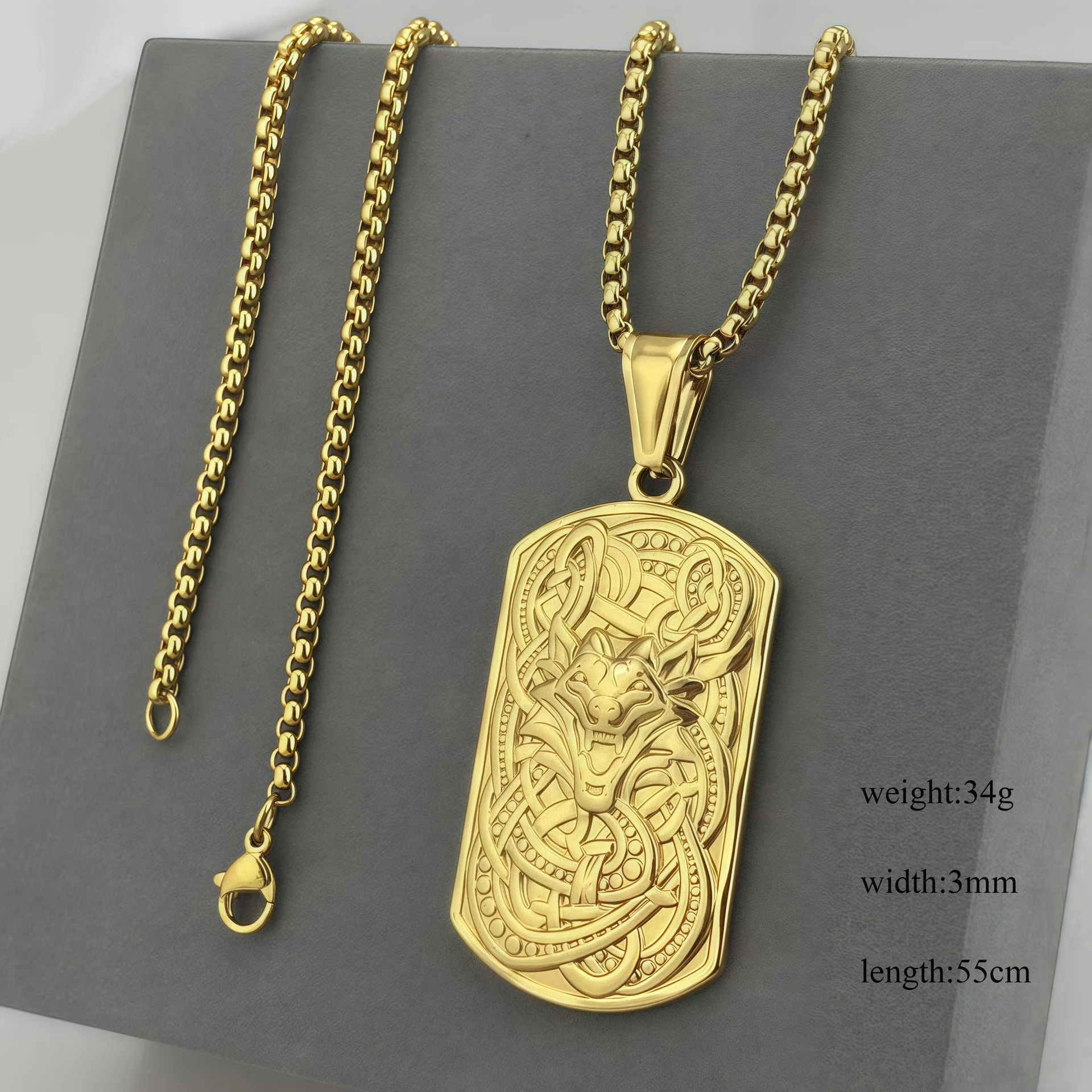 Collar con Colgante de Placa d - Mens Dog Tag Necklace reseña y precio