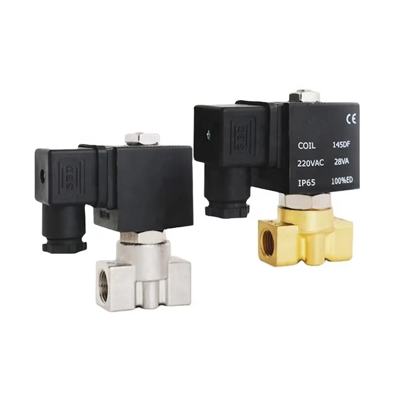 AC220v/24v Brass 1/8 1/4 Micro Solenoid Valve Normally Closed 0-10bar Electric Water Oil Gas Valve