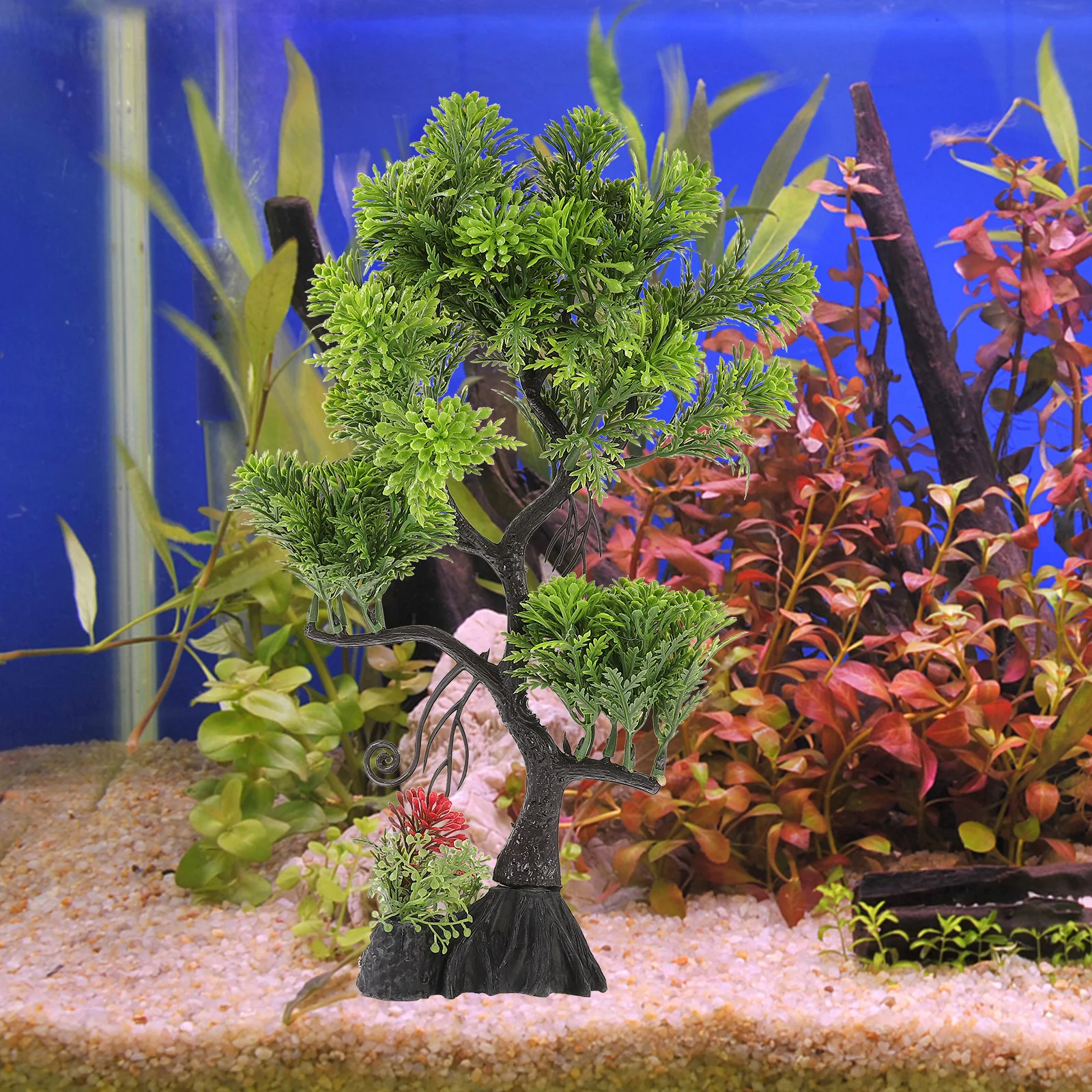 

Realistic Simulation Tree for Fish Tank Aquarium Decoration Plastic Aquatic Landscape Prop Fake Tree Decor for Reptile Habitat