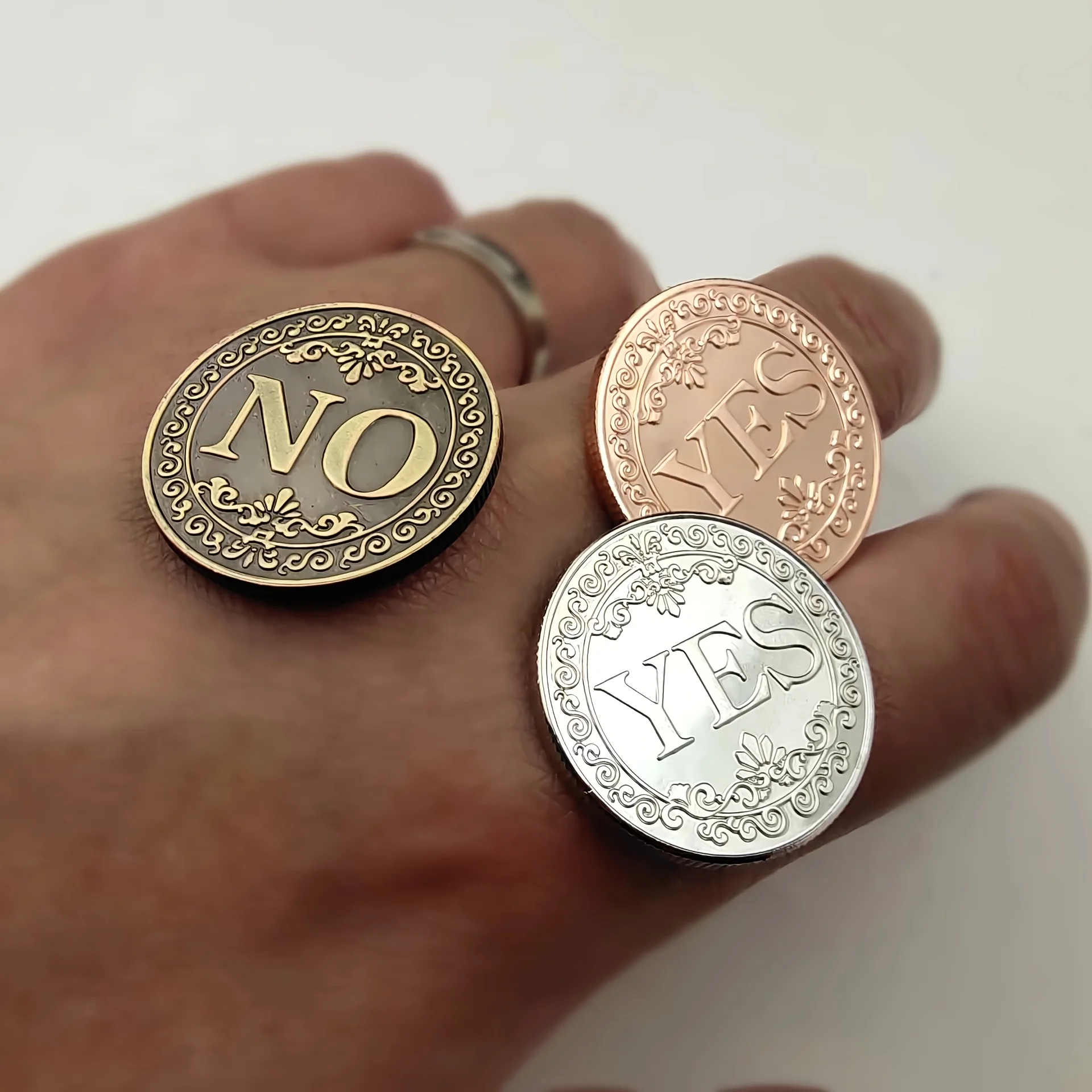 1pc Magic Performance Prop, Clear Decision Coin Diameter 40mm Coin
