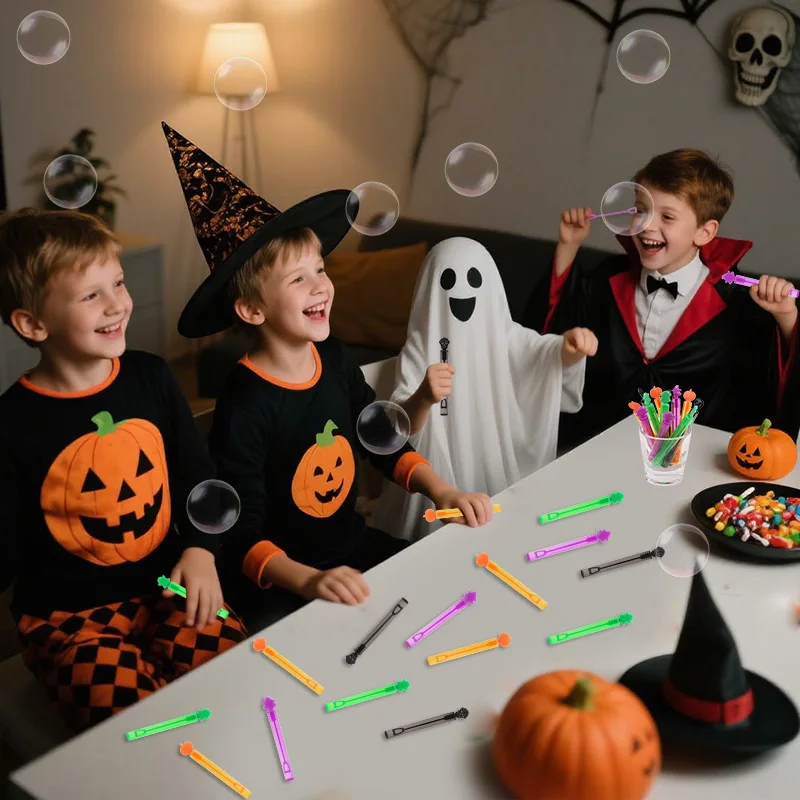 12-36 قطعة زجاجات الصابون فقاعة الهالوين للأطفال خدعة أو علاج دمى هدايا هدايا الحفلات تصميم شبح اليقطين عصا أنبوبية فارغة لا فقاعة #5