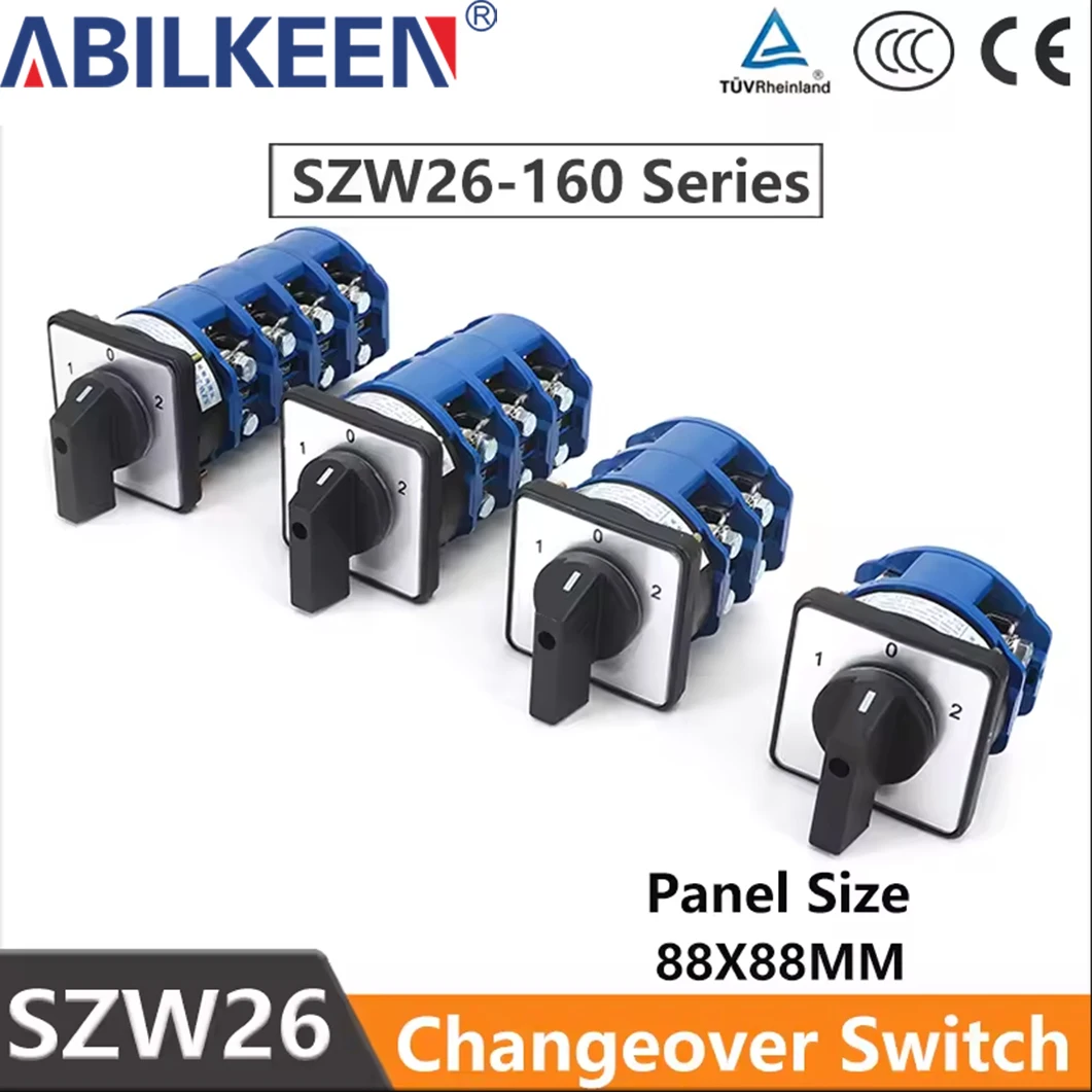 

Универсальный переключатель SZW26-160/D 160А 660В, 1-0-2 положения, 4/8/12/16 клемм, винтовые клеммы, поворотный кулачковый переключатель