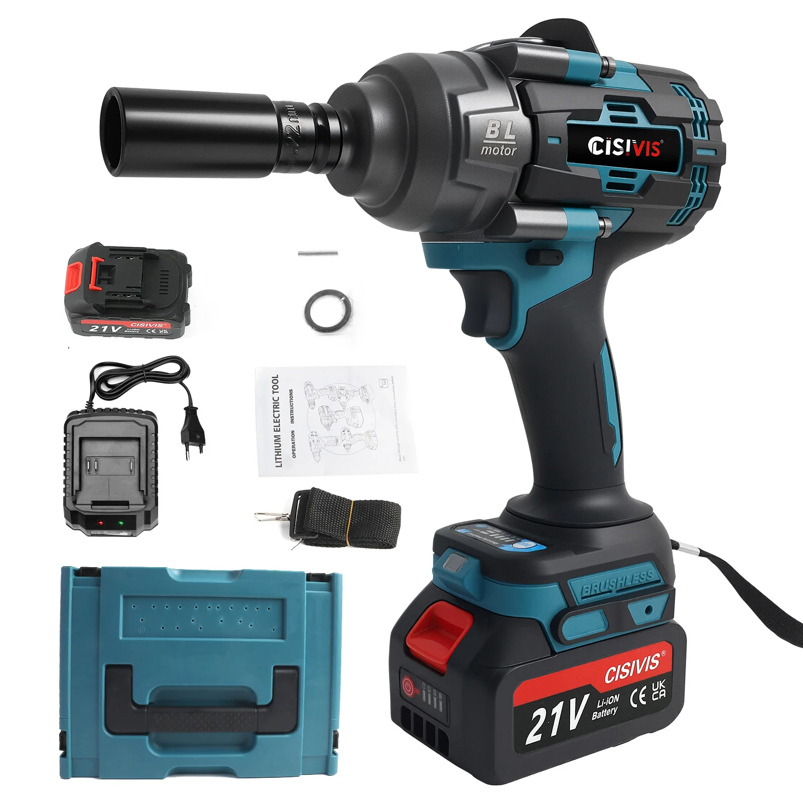 

High Power 600 Cow MT Lithium Electric Wrench Large Torque 18V/20V Brushless Motor Cordless Air Cannon Impact Wrench