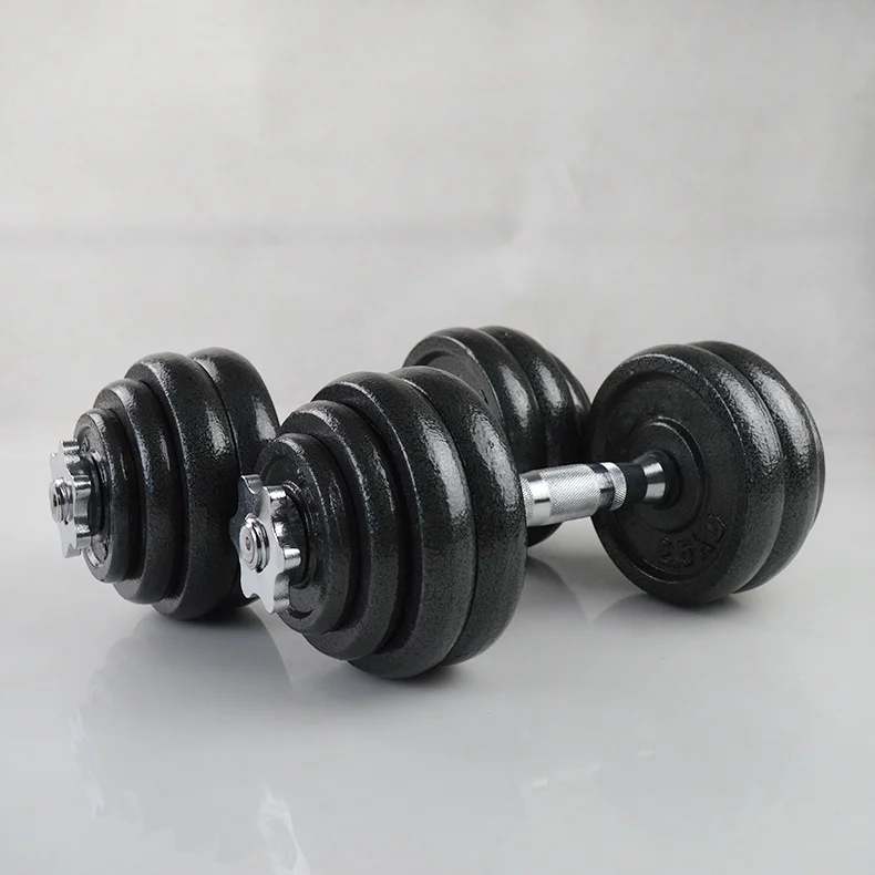 home men's and women's body shaping 50kg baking paint dumbbell combination set detachable dumbbells