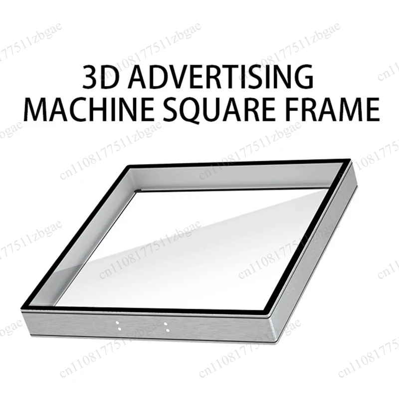 60Cm Fan Aluminum Alloy Protective LED Cover 65Cm Dustproof Square Cover for 3D Holographic Projector  Safe Business Display Box