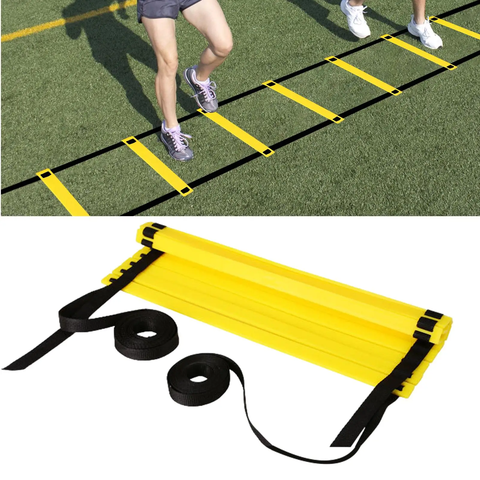 アジリティラダー ナイロンストラップ 軽量 スピードトレーニング スポーツ 柔軟性 アジリティ フットボールトレーニング エナジーラダー 器具