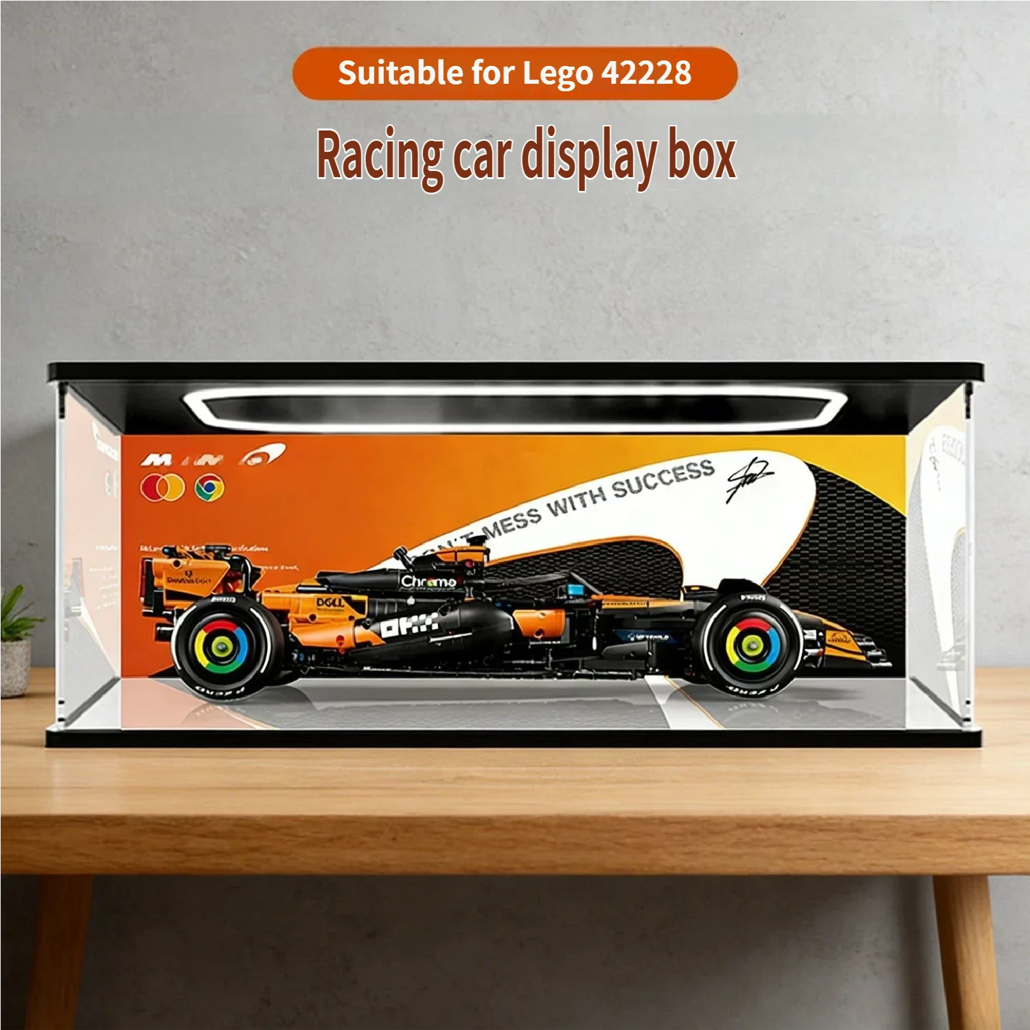 

Acrylic Display Box for Lego 42228 Racing Model Kit, Dustproof Clear Case Showcase Box Display Case for Lego Model (Box Only)
