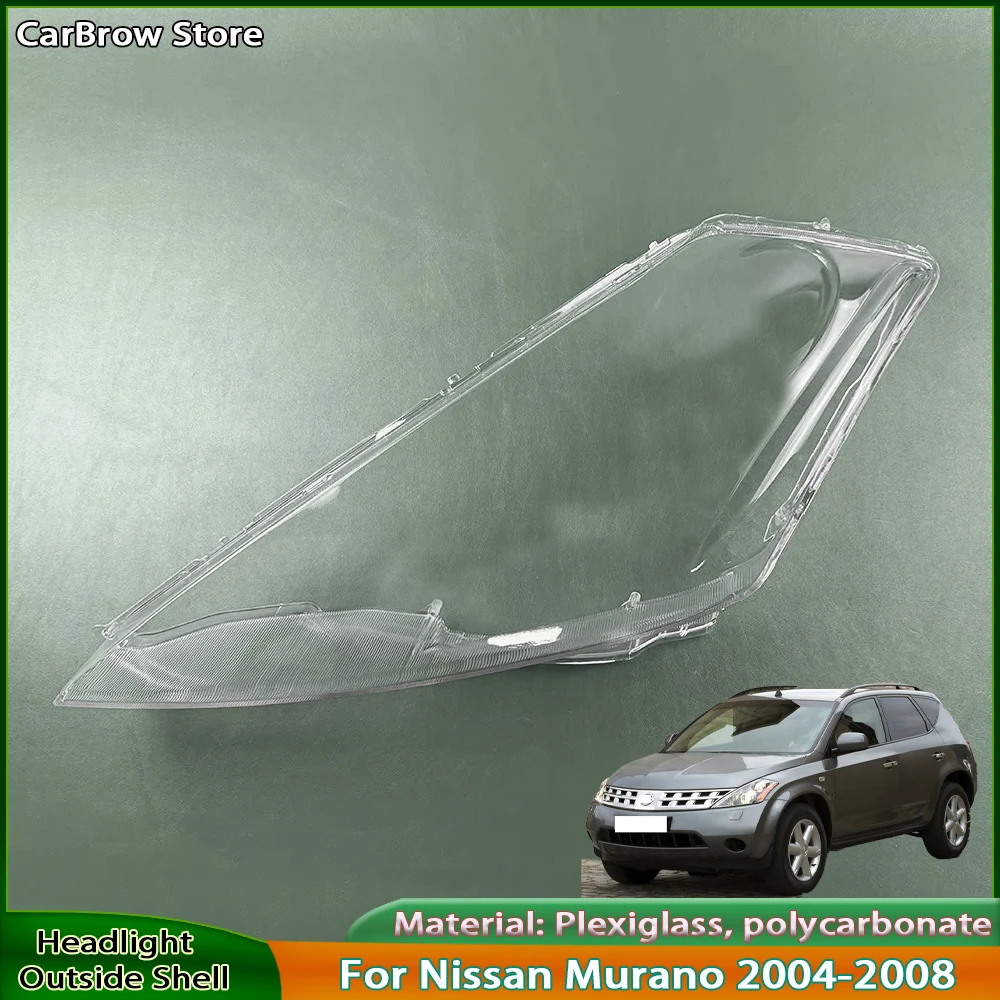 

Headlamp Lamp Shell For Nissan Murano 2004 2005 2006 2007 2008 Front Headlight Cover Transparent Lampshade Lens Plexiglass