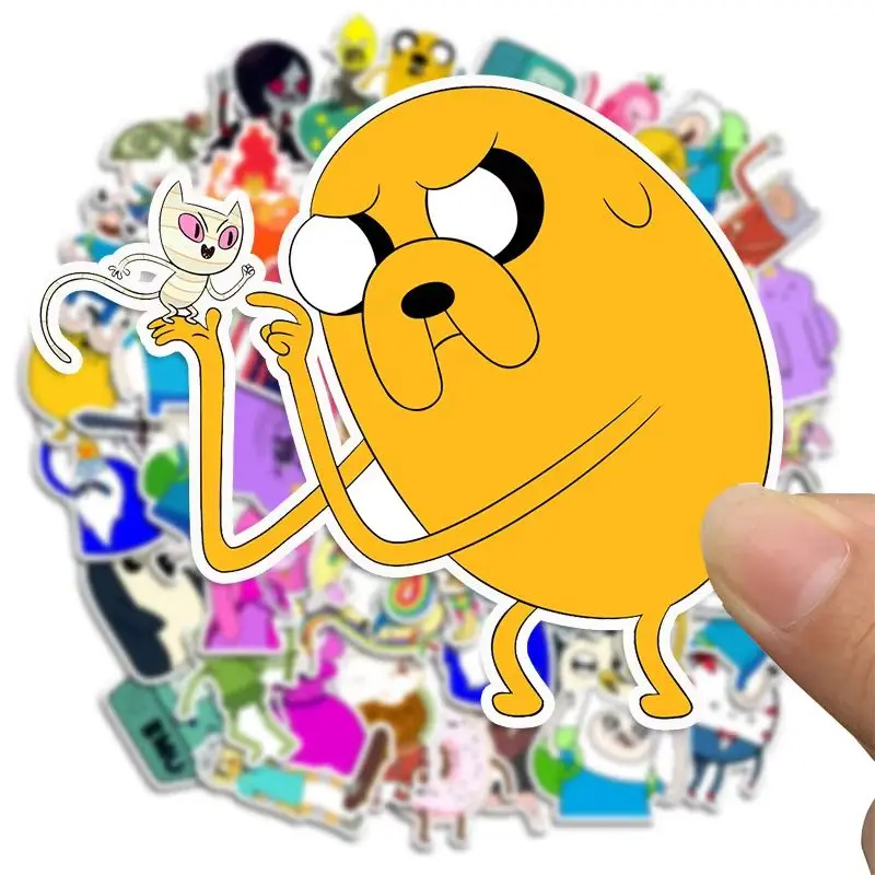 50 قطعة من ملصقات جرافيتي لثلاجة الكمبيوتر المحمول والرسوم المتحركة ووقت المغامرة وألعاب تزيين