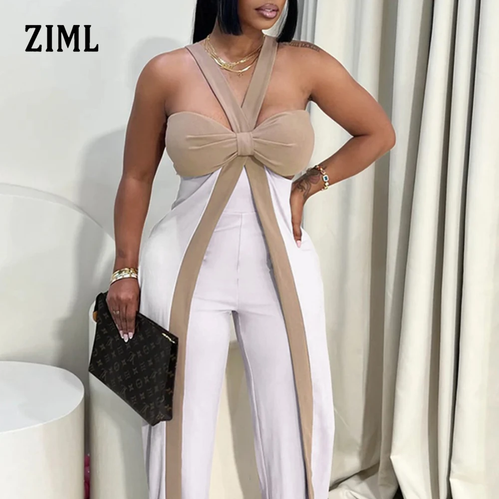 

ZIML дизайнерские утягивающие хитовые цветные комбинезоны для женщин с квадратным воротником без рукавов и высокой талией темпераментный комбинезон женская мода новинка