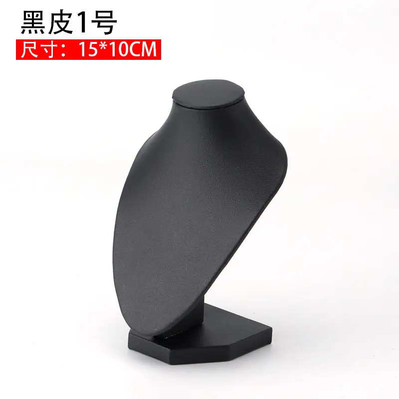 Exposant 6 Opties Zwart PU Sieraden Display Kunstleer Mannequin Ketting Hanger Sieraden Buste Hals Display Standhouder