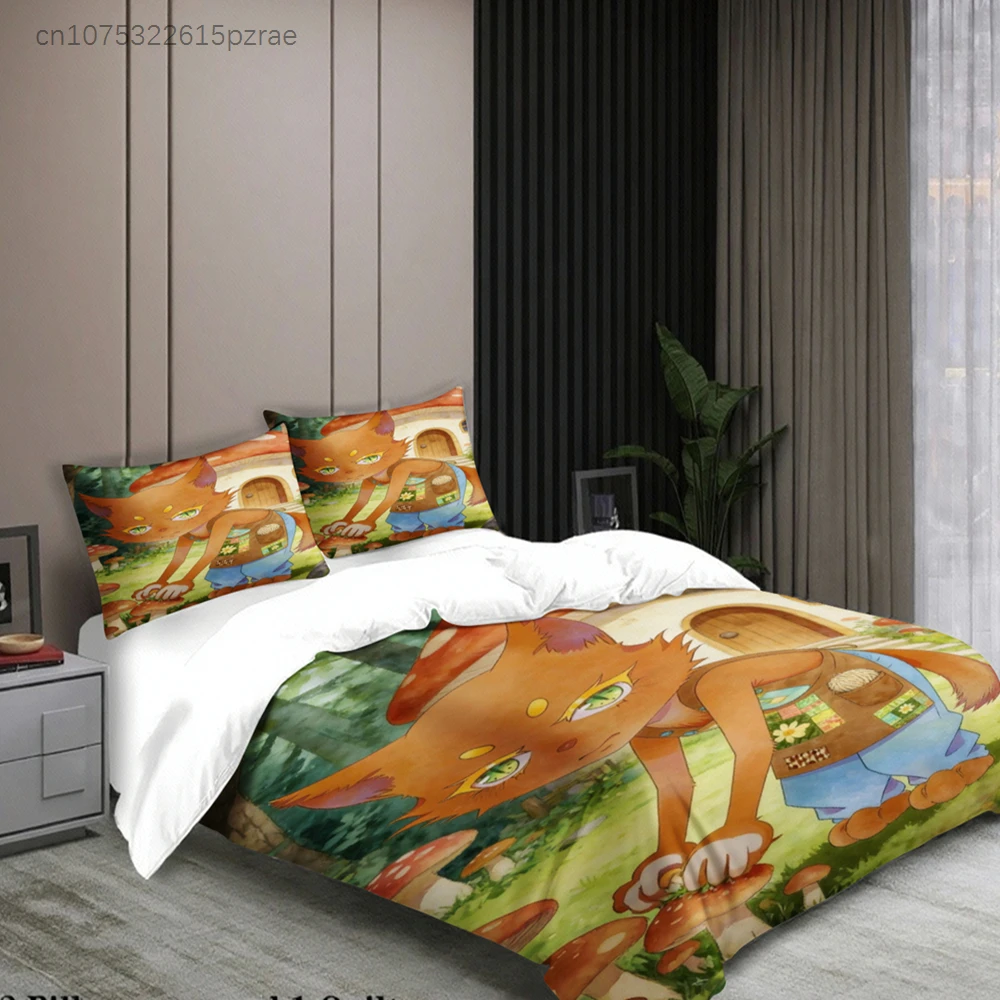 Cute Bedding Set Softville Cozy Town  Fern The Quilt Fox With Duvet Cover & Pillowcase For Children's Bedroom Decor