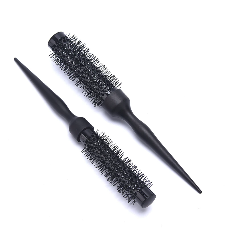 Profissional Round Hair Roller Combs, Long Handle Cerdas, Cabeleireiro Combs, Curling Brush, Styling Tools