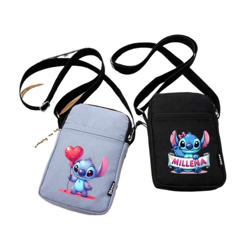 

Disney Lilo Stitch Women Shoulder Bag Crossbody BagsCanvas Small Female Bag Students Single Shoulder Mobile Phone Bags Handbag
