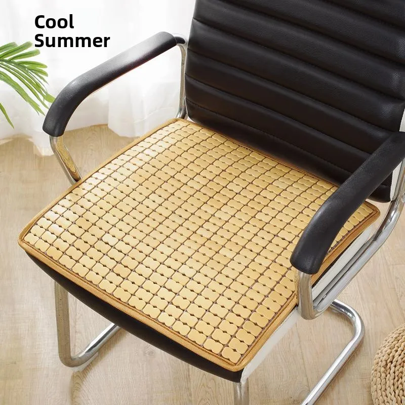 office-chair-pad-breathable-summer-cooling-bamboo-mat-poker-game-car-cushion-assorted-colors-new-chinese-style-pure-color