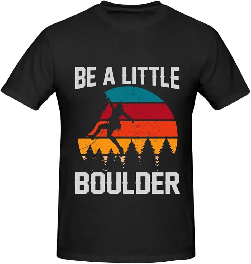 Be A Little Boulder Anime Graphic T-shirts for Men Clothing Women Tees Y2K tops Unisex Summer Short Sleeve