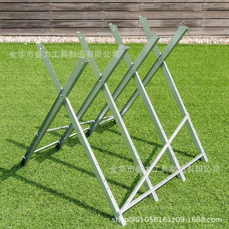 

Foldable Saw Horse Wood Pile Rack Saw Wood Rack 8-Point