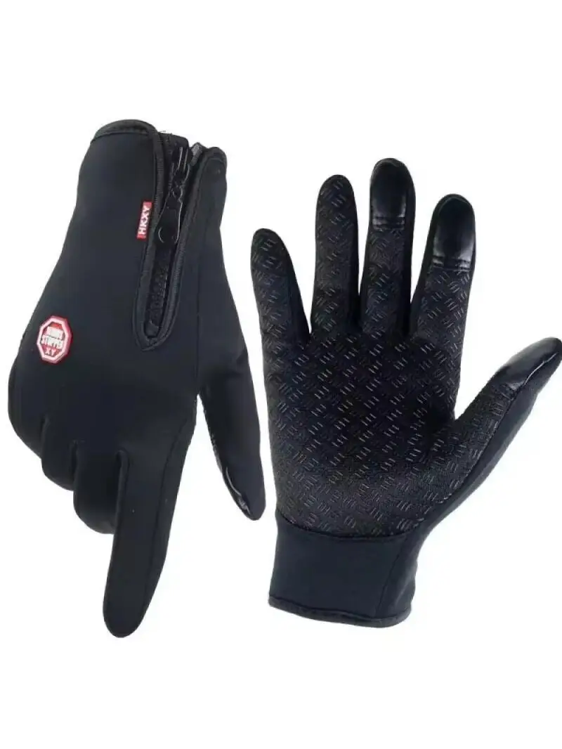 AliExpress Cycling Skiing Gloves for Unisex Winter Warm Cold Resistant Wool Outdoor Gloves Anti Slip Thick Hiking Mountaineering Accessory