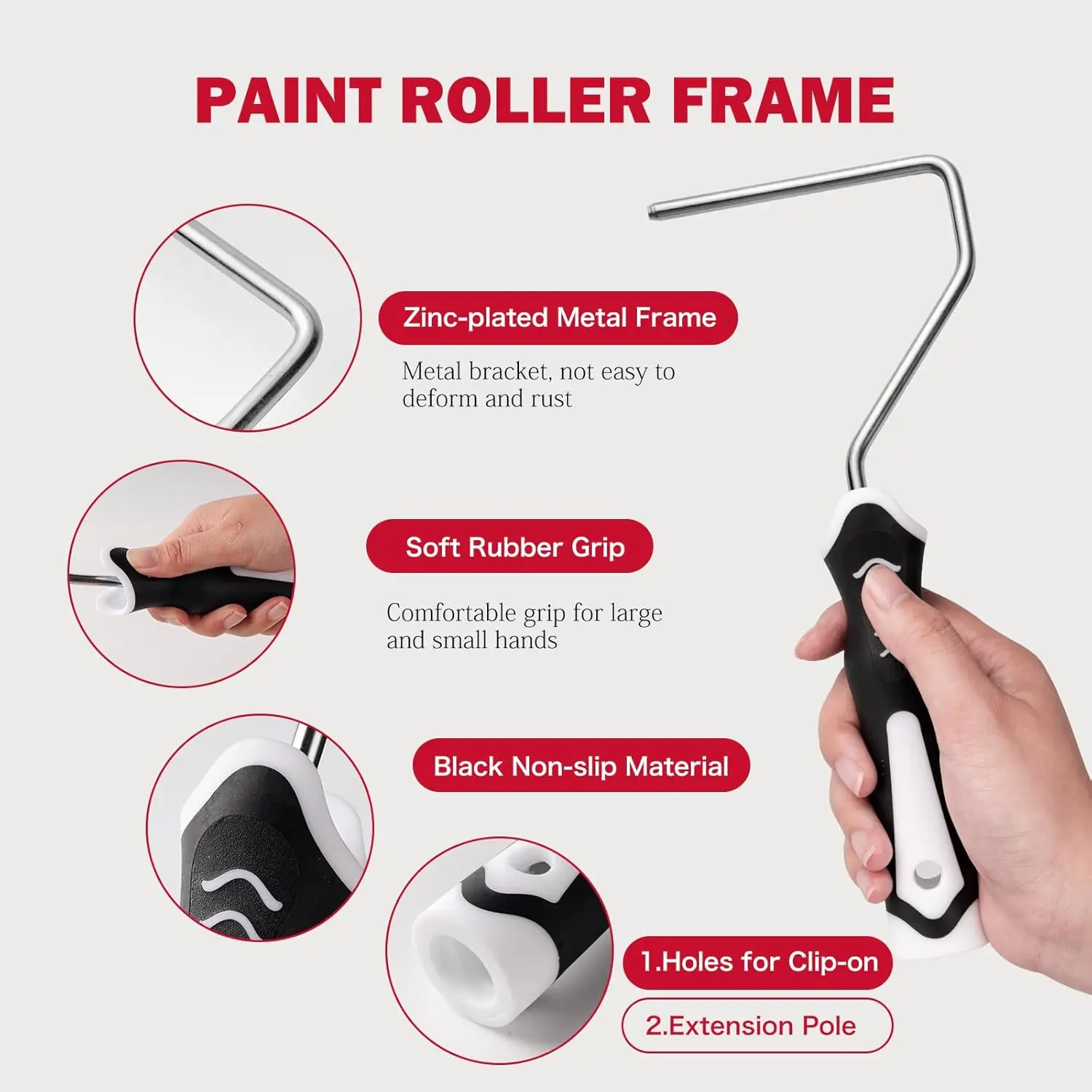 13 Piece Mini Paint Roller Kit with 4-Inch Microfiber Rollers, Ergonomic Handle, Paint Tray & Liners for House Painting and view 6
