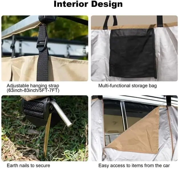 Tente de douche extérieure portable pour camping, camping-car et camions – Abri de confidentialité étanche avec installation facile