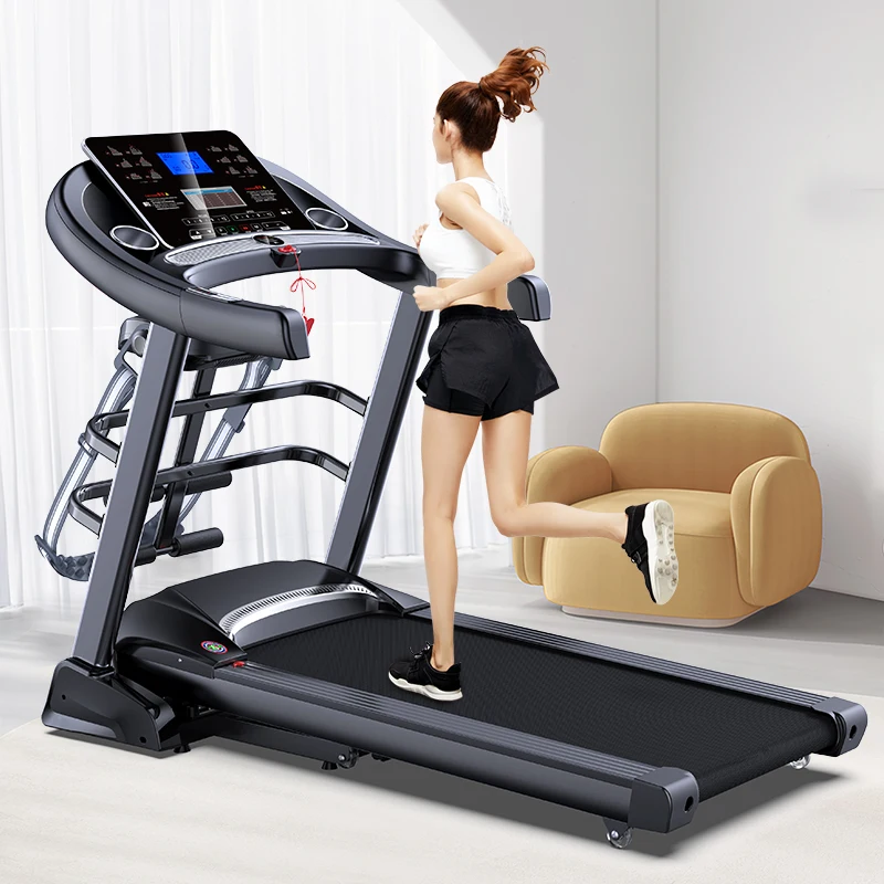 2024 Home Fitness 3.5hp Folding LCD Screen Motorized Manual Treadmill Running Machine