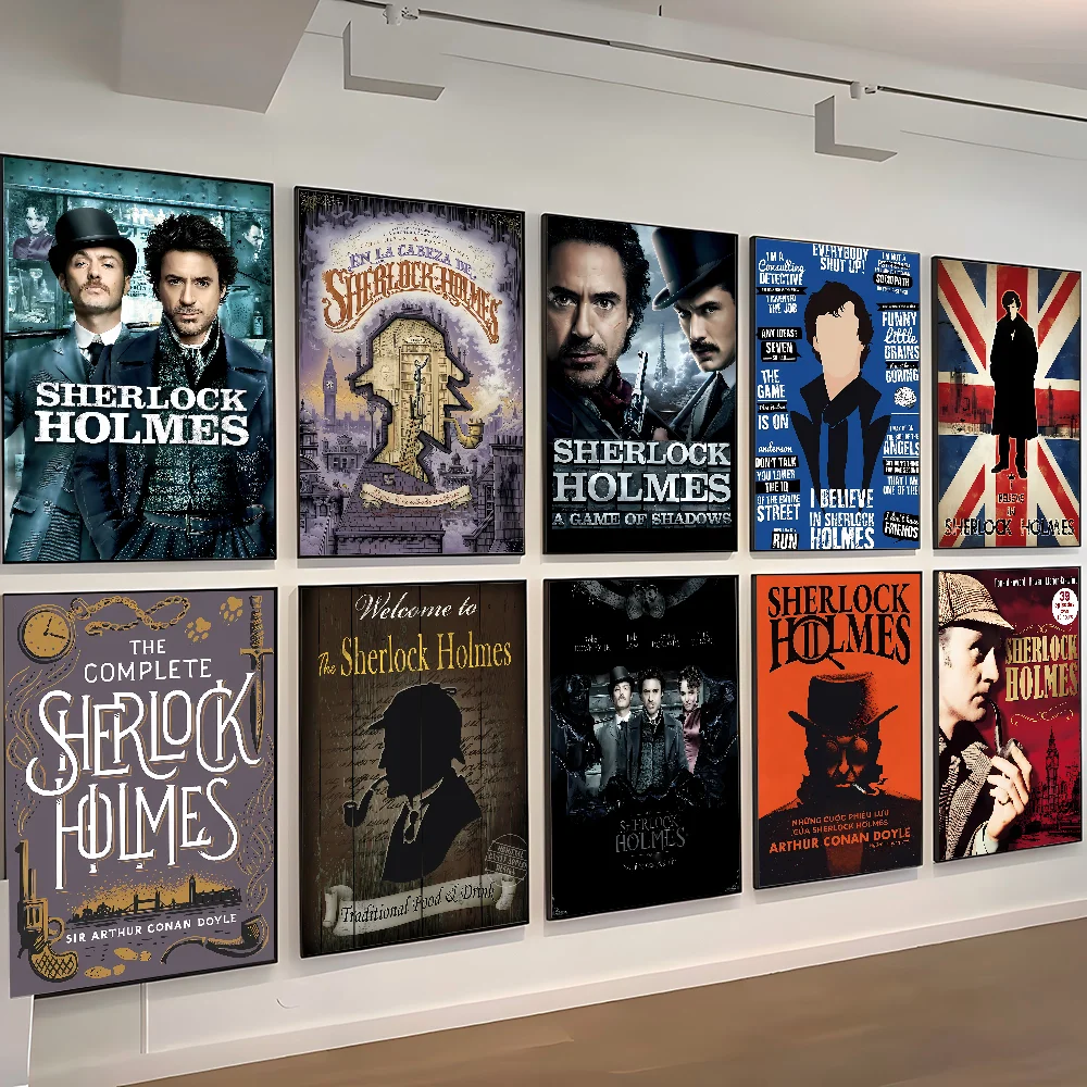 Póster de personajes novedosos S-Sherlock H-Holmes, decoración artística para el hogar, sala de estar, dormitorio, Bar, cafetería