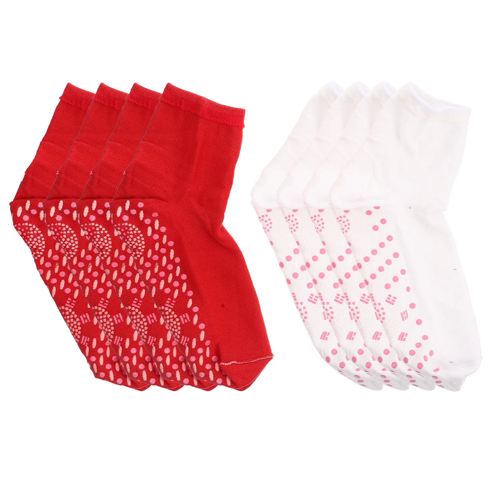 

4Pairs Heated Socks Men Women Breathable Comfortable Warm Stretch Anti Slip Bottom Suitable Workout Daily Use Self Heating Socks