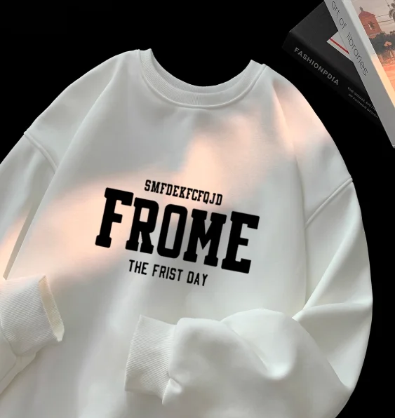 

Футболка мужская осенне-Рождество 90-х годов винтажная одежда Повседневная футболка с длинными рукавами Фрома Пара Роскошная футболка с принтом Готическая