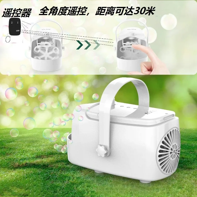 Imagen 4: Máquina de Burbujas con Control Remoto - 220V/Batería/Banco de Energía, Soplador Automático de Burbujas para Escenarios, Bodas y Juegos Infantiles JT40