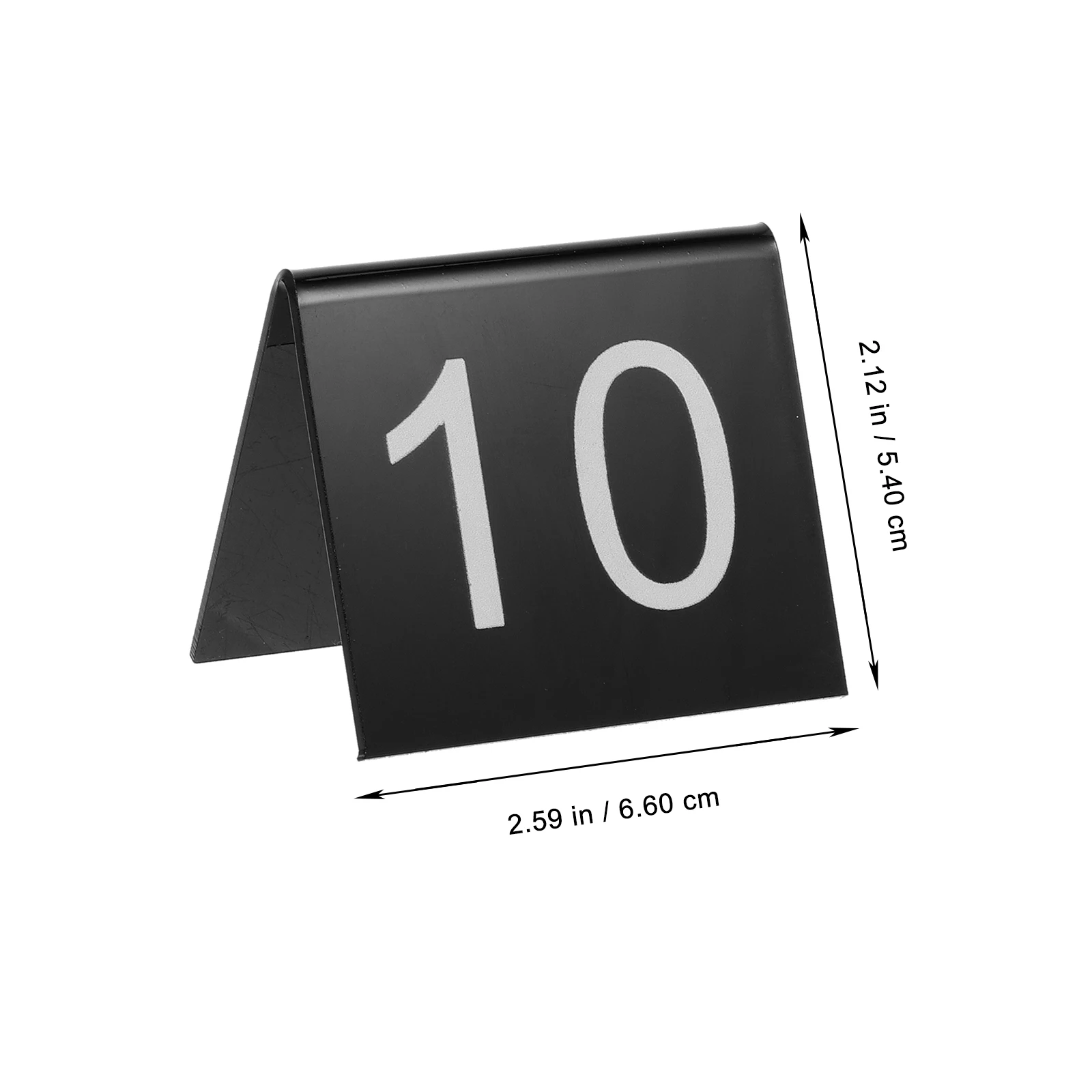 

10 pcs Triangle Acrylic Number Markers Crime Scene Evidence Table Sign (1-10) Sturdy Multipurpose Decoration For Theme Party Use