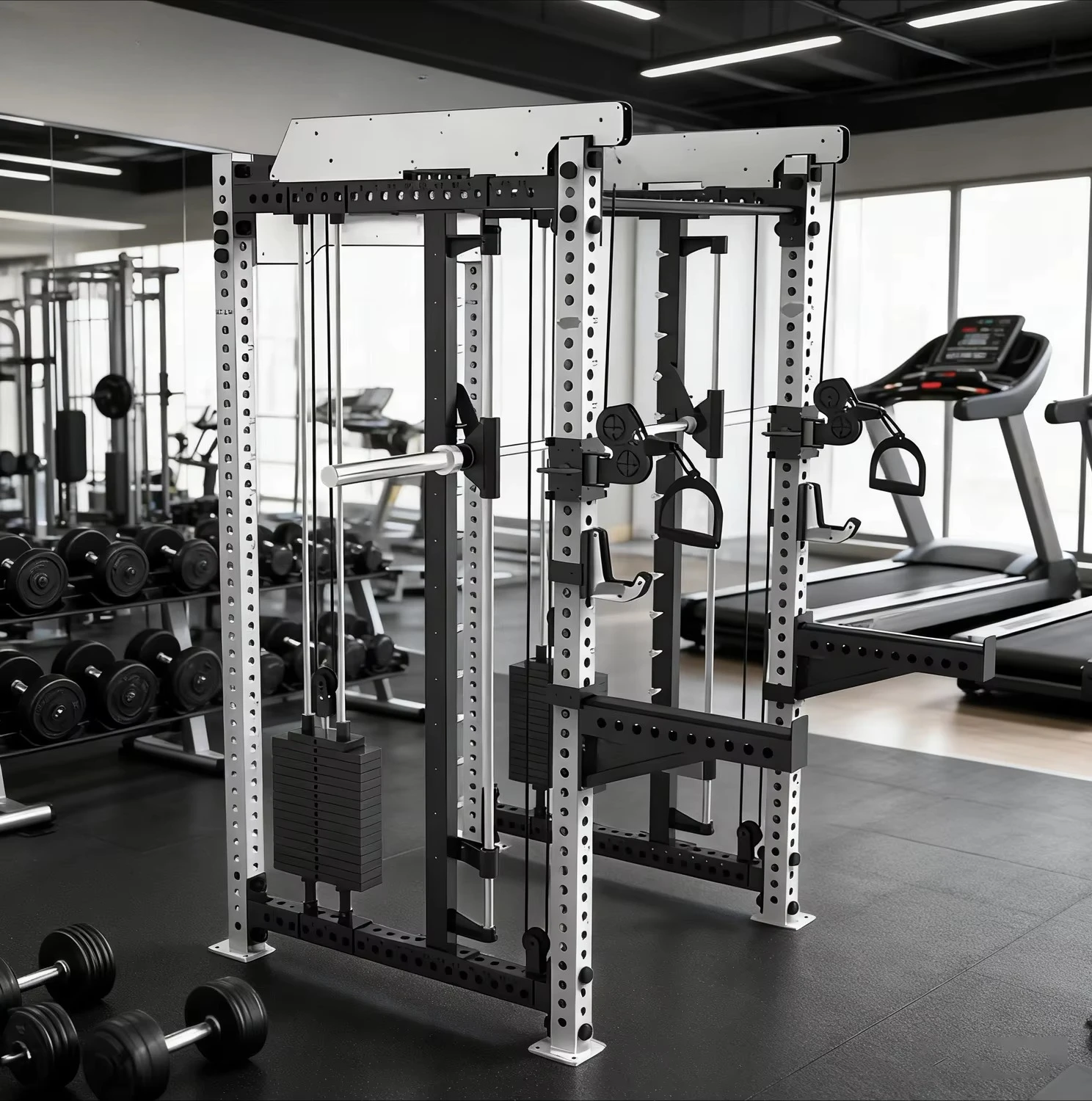 Manufacturer Of High-quality Multifunctional Smith Squat Fitness Equipment Steel Frame For Comprehensive Training In Unisex Spor