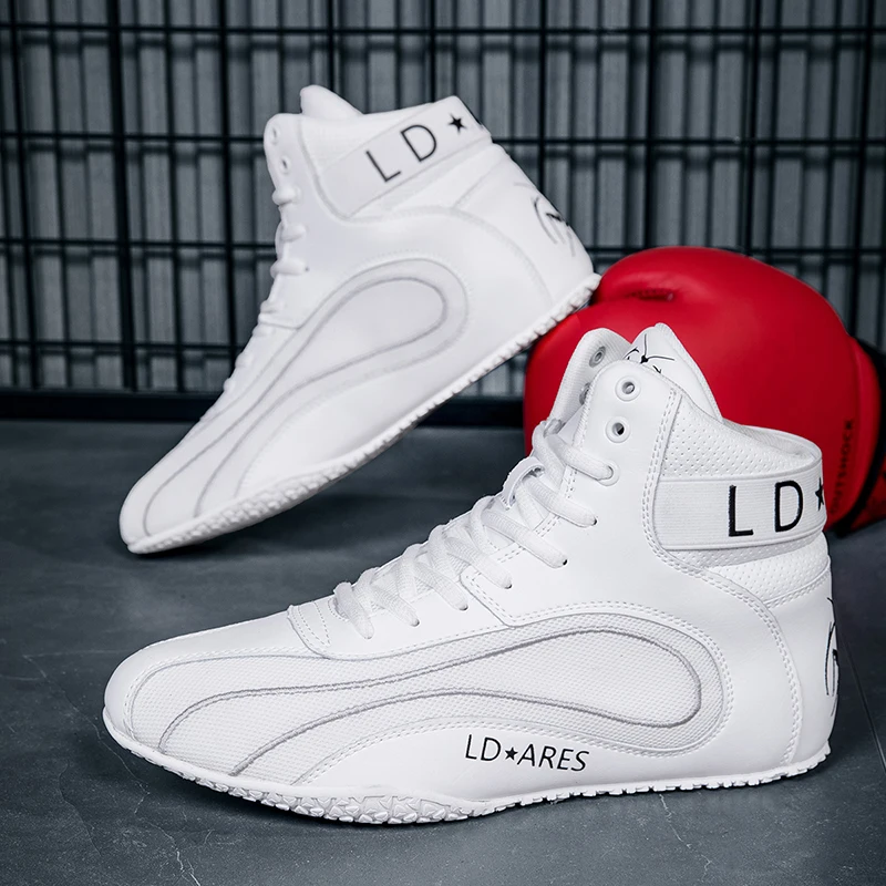 

Высокие тренировочные кроссовки для мужчин, приседаний, тренажерный зал, фитнес, тяжелая атлетика, новые боксерские и борцовские туфли для мужчин и женщин