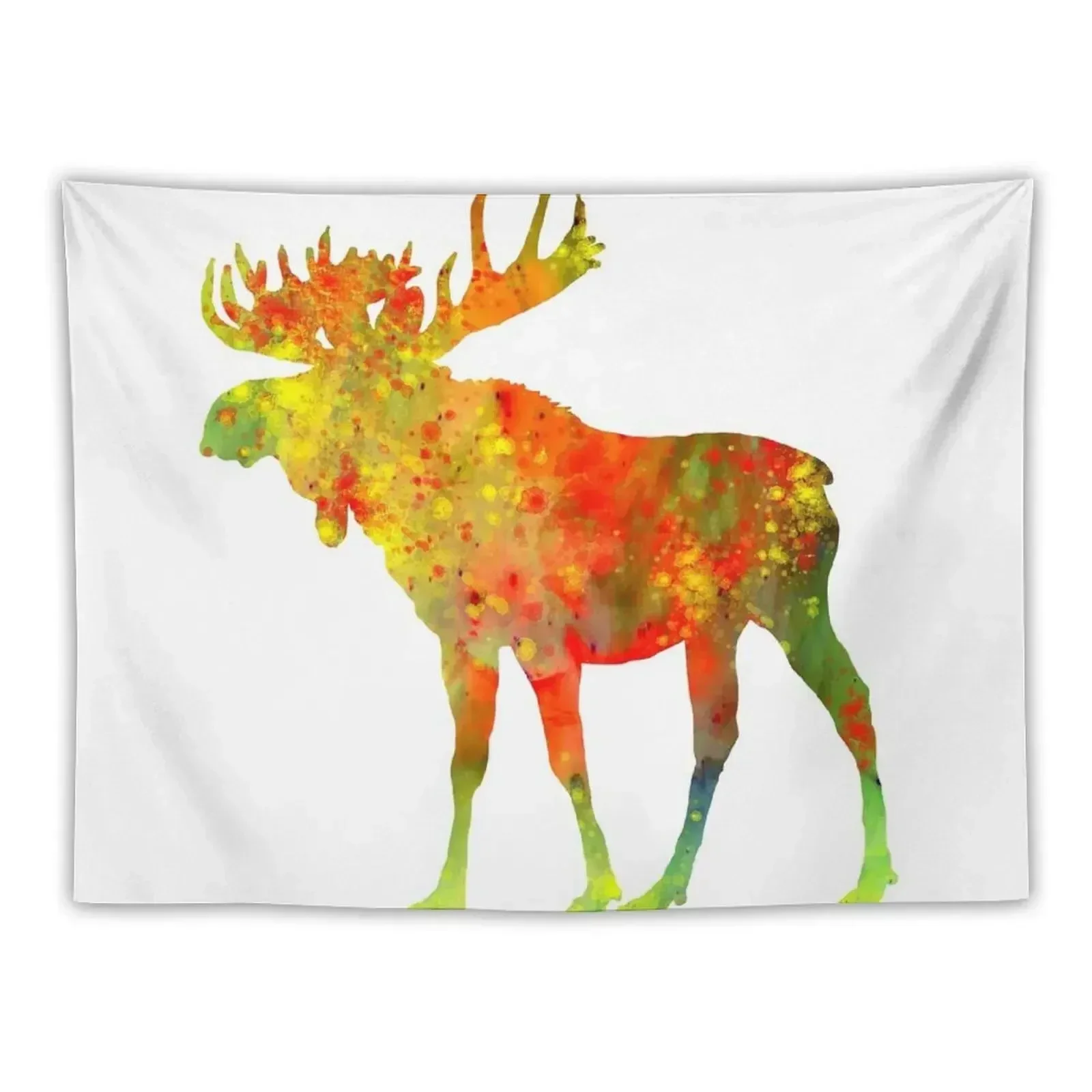 

Moose Watercolor Art Tapestry Decoration For Bedroom Room Ornaments Wall Deco Wall Decor Tapestry