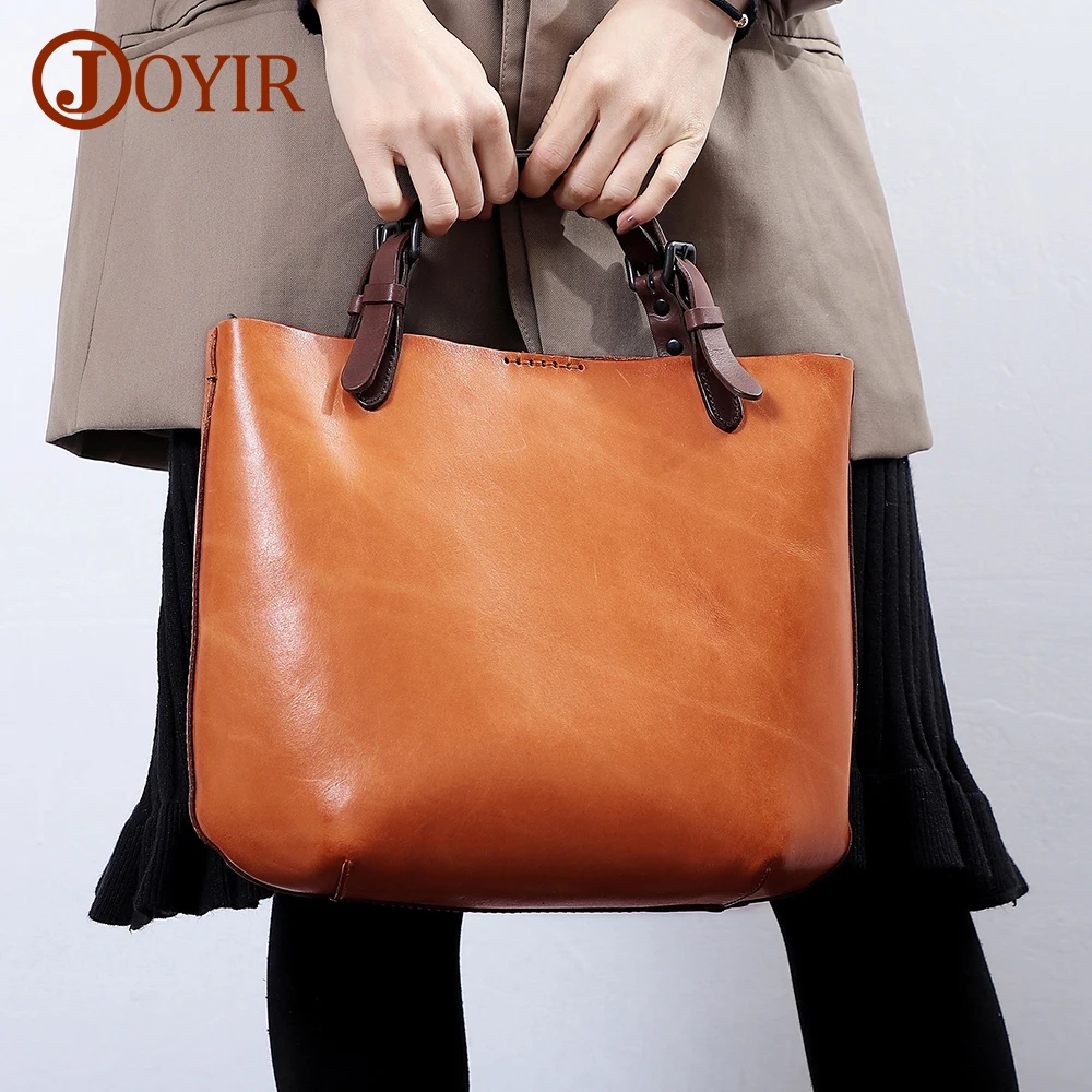 JOYIR Genuine Leather Purses and Handbag Luxury Designer Messenger Bag Casual Shoulder Crossboby Bag High Quality Top Handle Bag