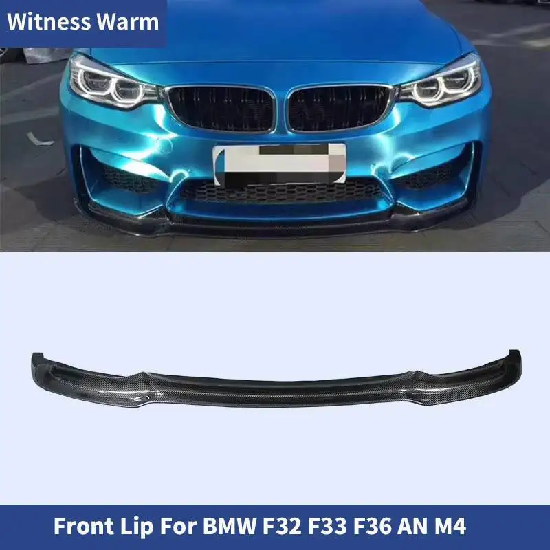 Pour F32 F33 F36 M4 Fiber de carbone voiture pare-chocs avant lèvre pare-chocs becquet séparateur corps Kits pour BMW série 4 F32 AN M4