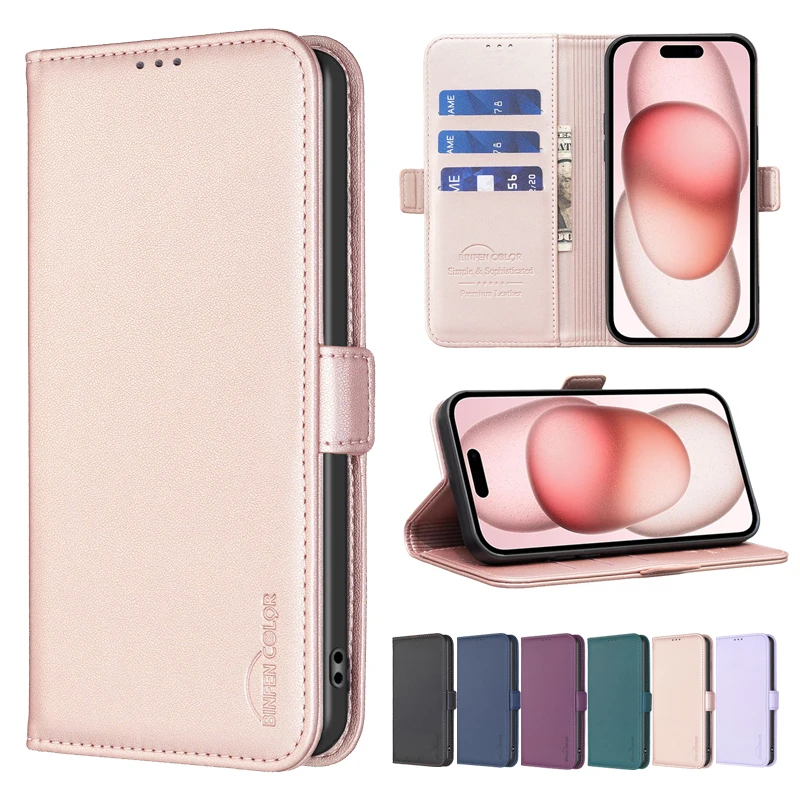 

Wallet Genuine Leather Era Small Cap Magnetic Flip Case For iPhone 15 Pro Max 14 Plus 13 12 11 XS XR SE 2022 2020 8 7 6 6s Cover