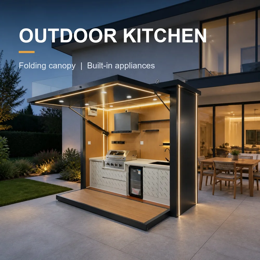 Prefabricated Outdoor Kitchen For Patio Entertainment Outdoor Modular Kitchen Cabinets Modules