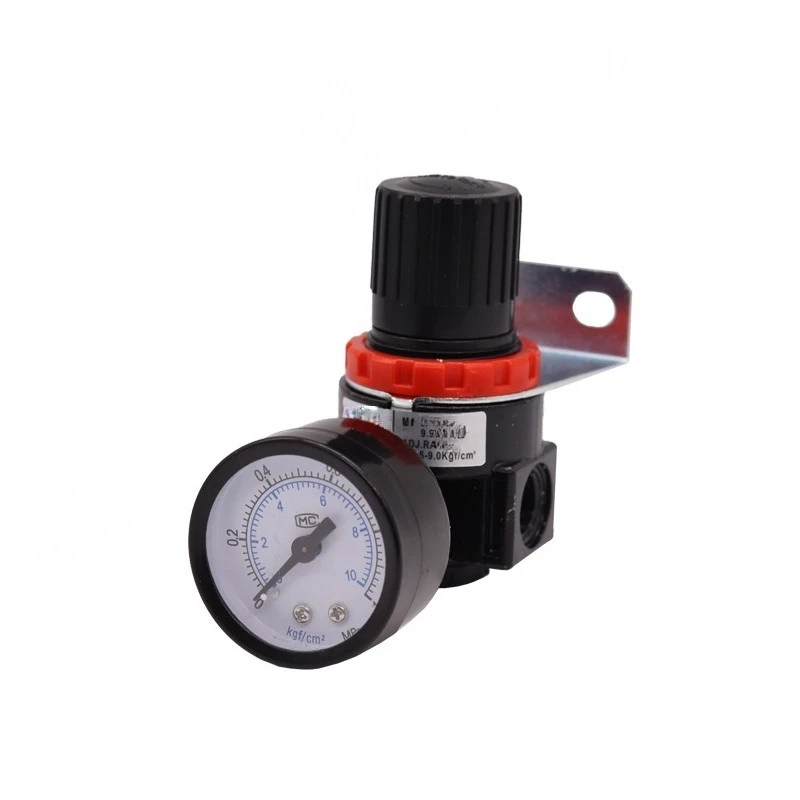 AR2000 Air Pressure Regulator Air Compressor Pressure Reducing Valve Pneumatic Air Source Treatment Unit with Pressure Gauge