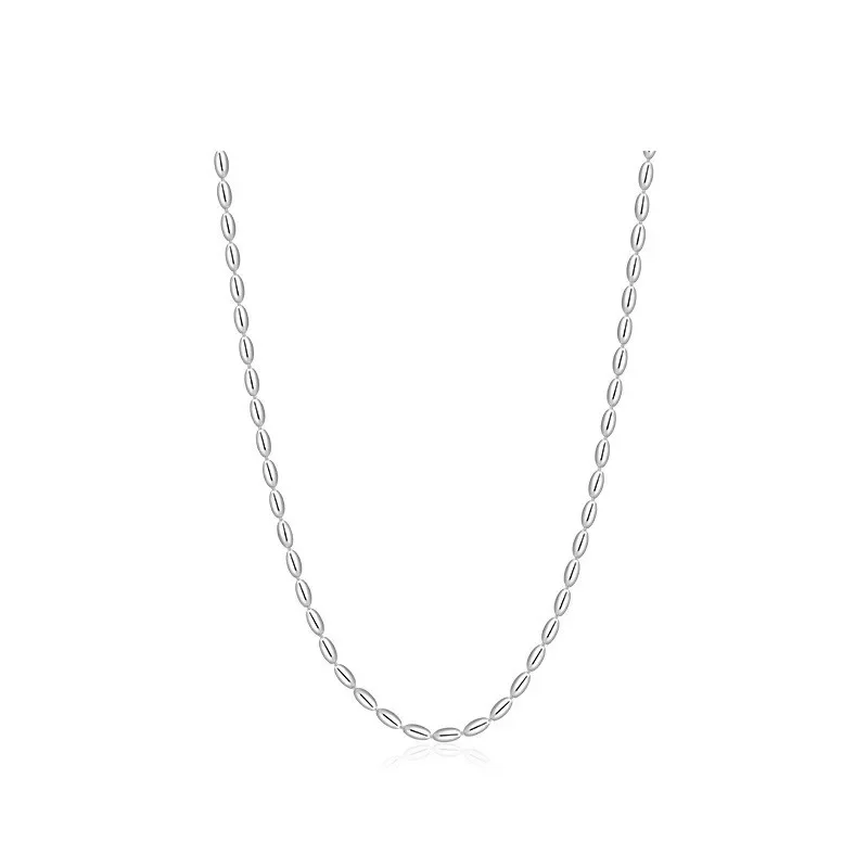 Real Money 925 Sterling Silver Beads Ball Chain Choker Necklace for Women Men Female Luxury Wedding Party Jewelry Gift