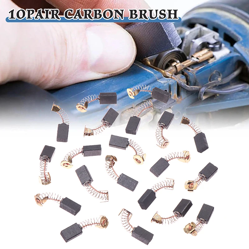 

High-Quality Carbon Brushes, 10-Piece Set, for Mini Drills & Angle Grinders