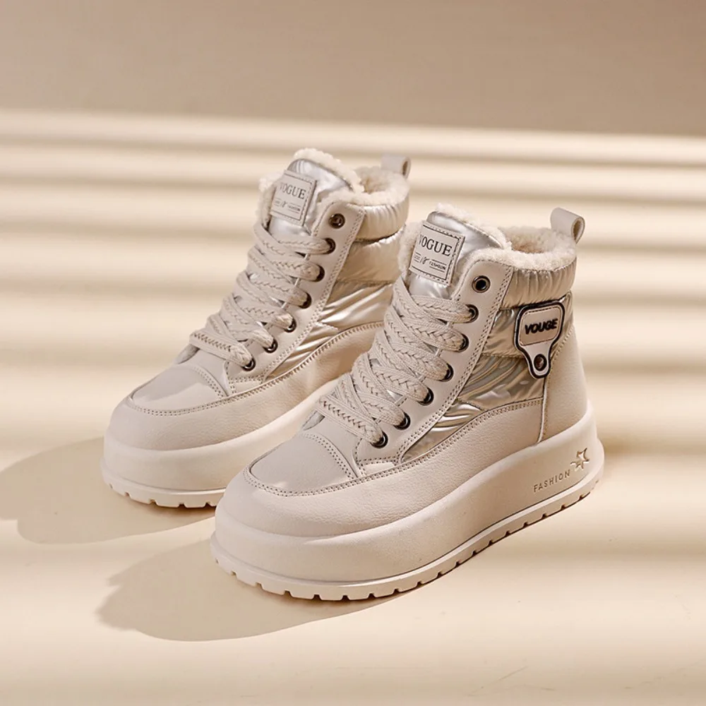 

Зимние ботинки на платформе. Женская теплая спортивная обувь с высоким берцем. Зимняя обувь из плюша. Хлопковая обувь. Женские кроссовки. Высокие женские ботинки.