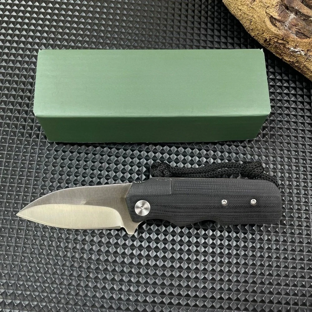 Navaja Plegable 6520 con Hoja 8Cr13Mov y Mango G10, Navaja de Bolsillo para Exteriores, Herramienta Multiusos para Pesca, Herramienta para Pelar y Cortar, Cuchillos de Supervivencia