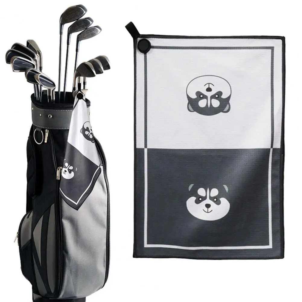 Golf Towel with Magnetic Insert Strong Hold Golf Towel Magnet Microfiber Waffle Golf Towel with Strong Magnet for Bags Printed